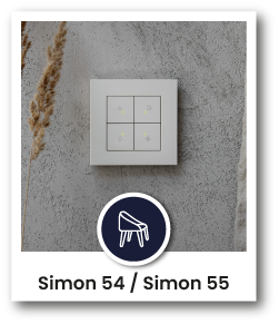 Simon 54 i Simon 55 Kontakt-Simon do estetycznych wnętrz, mieszkań i domów